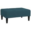 vidaXL Schlafsofa 2-Sitzer mit 2 Kissen & Hocker Blau Samt