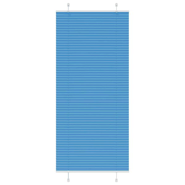 vidaXL Plissee Blau 95x200 cm Stoffbreite 94,4 cm Polyester