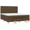 vidaXL Boxspringbett mit Matratze Dunkelbraun 160x200 cm Stoff