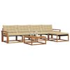 vidaXL Outdoor-Sofagarnitur mit Kissen 6 pcs Natur und Beige