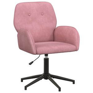 vidaXL Drehstuhl 54 x 55 x 90 cm Rosa Samt
