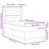 vidaXL Boxspringbett mit Matratze Dunkelgrau 90 x 190 cm Stoff