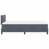 vidaXL Boxspringbett mit Matratze Dunkelgrau 120 x 200 cm Samt