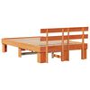 vidaXL Bettrahmen Wachsbraun 135 x 190 cm Massives Kiefernholz