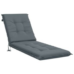 vidaXL Sonnenliege Kissen GEMERT 100 % Polyester Blau 190 x 50 x 9 cm
