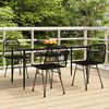 vidaXL 5-tlg. Garten-Essgruppe Schwarz Poly Rattan