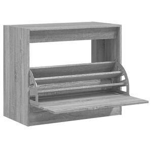 vidaXL Schuhschrank Grau Sonoma 80x42x69 cm Holzwerkstoff