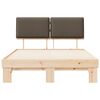 vidaXL Bettgestell mit gepolstertem Kopfteil Taupe 160 x 200 cm