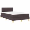 vidaXL Boxspringbett mit Matratze Dunkelbraun 120 x 200 cm Stoff