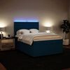 vidaXL Boxspringbett mit Matratze Blau 160x200 cm Samt