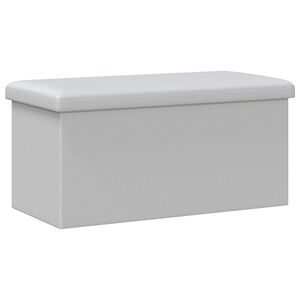 vidaXL Sitzbank mit Stauraum Faltbar Wei&szlig; PVC