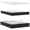 vidaXL Bett mit Stauraum und LED mit LED Schwarz 140 x 200 cm Samt