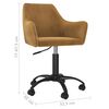 vidaXL Esszimmerstuhl Drehbar Braun Samt
