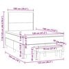 vidaXL Boxspringbett mit Matratze Taupe 120x190 cm Stoff