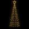 vidaXL LED-Weihnachtsbaum mit Erdspießen 220 LEDs Warmweiß 180 cm