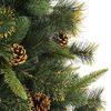 vidaXL Künstlicher klappbarer Weihnachtsbaum mit Tannenzapfen 240 cm