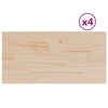 vidaXL Tischplatten 4 Stk. 90x45x2,5 cm Rechteckig Massivholz Kiefer