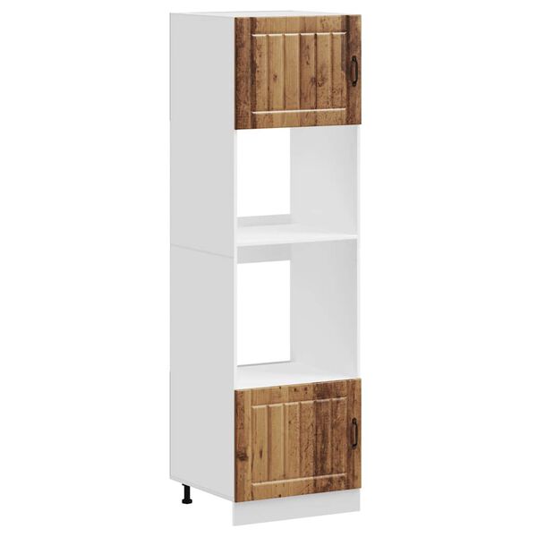 vidaXL Herdumbauschr&auml;nke 2 Stk. Lucca Altholz-Optik Holzwerkstoff