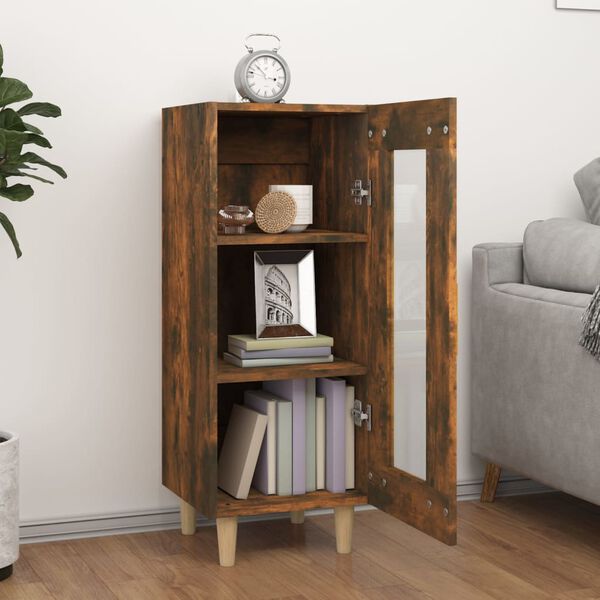 vidaXL Sideboard Räuchereiche 34,5x34x90 cm Holzwerkstoff