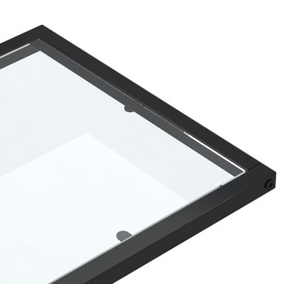 vidaXL Computer-Beistelltisch Transparent 50x35x65 cm Hartglas
