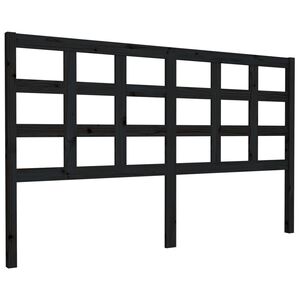 vidaXL Kopfteil Schwarz 165,5x4x100 cm Massivholz Kiefer