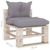 vidaXL 6-tlg. Garten-Lounge-Set aus Paletten mit Kissen Kiefernholz