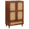vidaXL Hochschrank Braun 60 x 33,5 x 100 cm Massivholz Mango