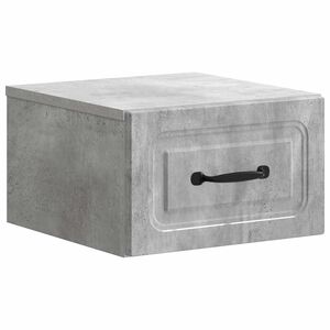 vidaXL Wandmontierter Nachttisch Betongrau 34,5 x 33 x 20 cm