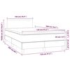 vidaXL Boxspringbett mit Matratze & LED Taupe 120x200 cm Stoff