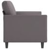 vidaXL 2-Sitzer-Sofa Grau 140 cm Kunstleder