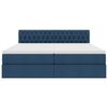 vidaXL Aufbewahrungsbett mit Matratze Blau 200 x 200 cm Kunstleder