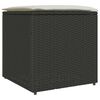vidaXL Kissenbox mit Speicher Schwarz 50 x 50 x 50 cm Poly-Rattan
