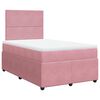vidaXL Boxspringbett mit Matratze Rosa 120x190 cm Samt