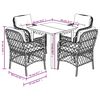 vidaXL 5-tlg. Garten-Essgruppe mit Kissen Beige Poly Rattan