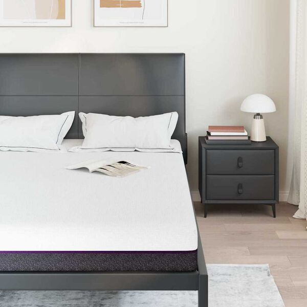 vidaXL Matratze Weiß und Grau 140 x 200 cm Memory Foam