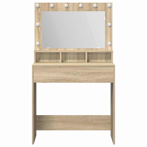 vidaXL Schminktisch Sonoma-Eiche 75,5 x 41 x 135 cm Holzwerkstoff
