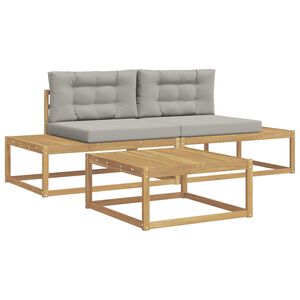 vidaXL Outdoor-Sofagarnitur 3 stk. 2-Sitzer Polyester Wei&szlig;