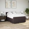 vidaXL Boxspringbett mit Matratze Dunkelbraun 140x190 cm Stoff