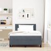 vidaXL Boxspringbett mit Matratze Dunkelgrau 120 x 190 cm Samt