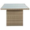 vidaXL 7-tlg. Garten-Essgruppe Poly Rattan Braun