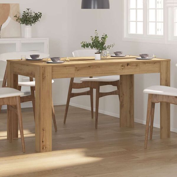 vidaXL Esstisch Artisan-Eiche 140x74,5x76 cm Holzwerkstoff
