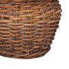 vidaXL Blumentopfkorb mit Speicher 2 pcs Braun Lacak Rattan
