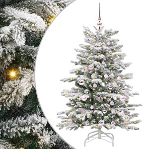 vidaXL K&uuml;nstlicher klappbarer Weihnachtsbaum Wei&szlig; 120 cm PE und PVC