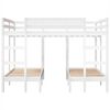 vidaXL Dreifach-Etagenbett Weiß 140x200/70x140 cm Massivholz Kiefer