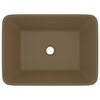 vidaXL Luxus-Waschbecken Matt Creme 41x30x12 cm Keramik