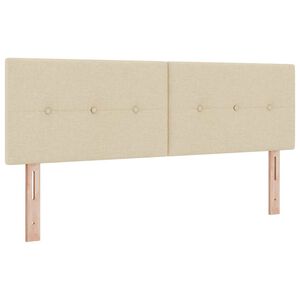 vidaXL Kopfteil mit Kopfteil Creme 144 cm Kunstleder