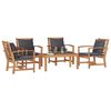 vidaXL Gartensofa-set 5 pcs Natur Massivholz Teak
