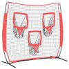 vidaXL Baseball-&Uuml;bungsnetz Schwarz 214,5 x 89,5 x 181 cm Polyester