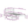 vidaXL Massivholzbett ohne Matratze Weiß 75x190 cm Kiefernholz