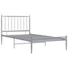 vidaXL Bett Grau Metall 100x200 cm